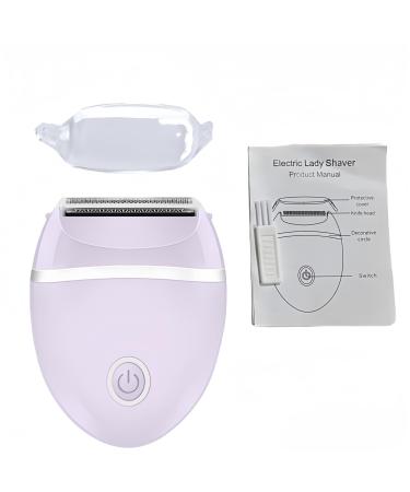 electric razors for women legs bikini face armpit hair dry battery operated 3-blade Foil electric shaver for leg dry & wet cordless portable women shaver on The go/purple