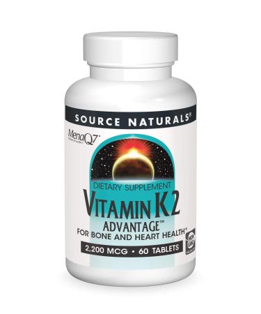 Source Naturals Vitamin K2 Advantage 2200 mcg 60 Tablets