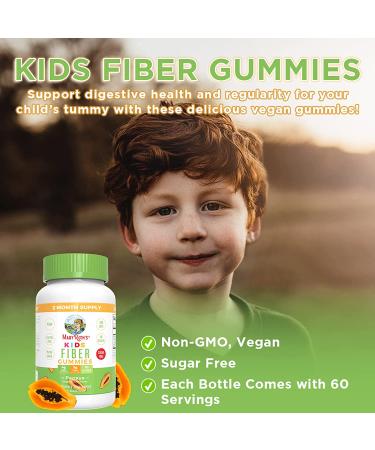 MaryRuth's Kids Fiber Gummies | 2 Months Supply | Prebiotic & Sugar-Free | Digestive Support | 3g Soluble Fiber | Ages 2+ | 60 Count - Buy Online on GoSupps.com