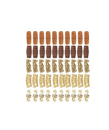 Stylish Gold Hair Beard Beads for Dreadlocks - Perfect for Music Festivals | International Shipping - Buy Online on GoSupps.com
