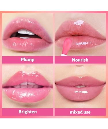 UCANBE 3 Reflective Color Lip Glow Oil | Intense Moisture Lip Oil - Non-Sticky Gloss for All-Day Wear in Pink Crystal & Mermaid Colors - Buy Online on GoSupps.com