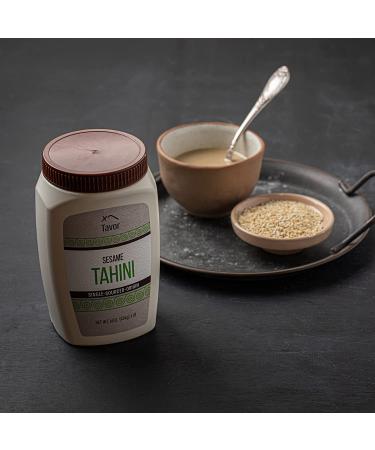 Tavor Natural Tahini Paste 1lb - Toasted Sesame Seeds, Smooth Sauce for Hummus, Vegan-Friendly, Non-GMO, Gluten-Free - Kosher Certified - Buy Online on GoSupps.com