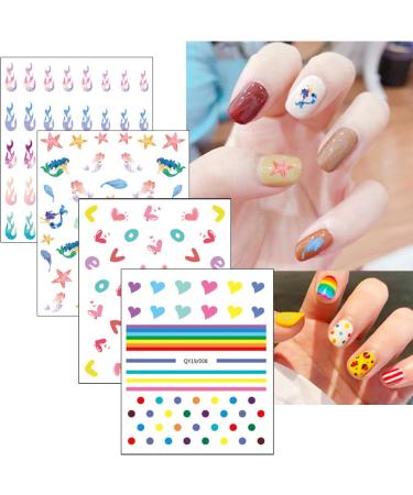 Little Girl Nail Stickers 20 Sheets Self-Adhesive Nail Decal Strawberry Nail Art Decoration Design Supplies for Kids - Buy Online on GoSupps.com
