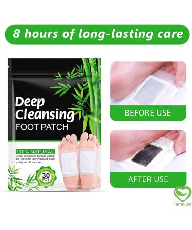 Ginger Foot Pads - 30 Pads for Better Sleep and Stress Relief | Natural Bamboo Vinegar and Ginger Powder | Premium Ingredients for Foot & Body Care - Buy Online on GoSupps.com