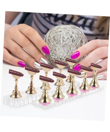 minkissy 2 Sets Nails Tool Show Rack Nail Painting Stand Nail Stand for Press on Fake Nail Holder Press on Nail Holder Nail Stands Nail Art Kits Fake Nail Stand Accessories Acrylic Metal - Buy Online on GoSupps.com