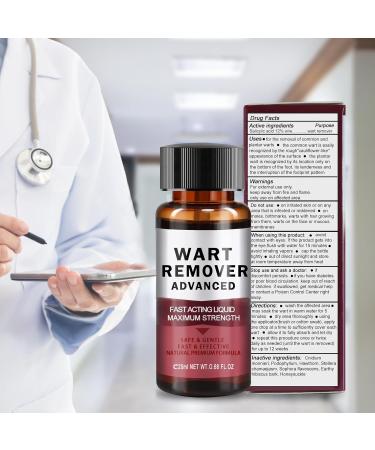 Wart Remover Liquid - Fast Acting Salicylic Acid Solution for Common & Plantar Warts | 0.68 Fl Oz | Safe & Natural Treatment - Buy Online on GoSupps.com