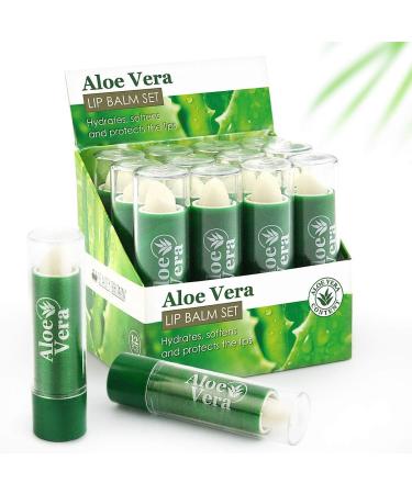 Beauty4Britain lip balm aloe vera long-lasting moisturizing lip care unisex full size display box 72 pieces lip balm wholesale