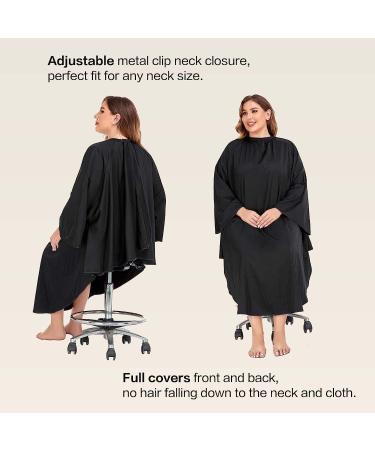Premium Black Hairdresser Cape | Salon Cape for Hair Coloring | International Shipping Available - Buy Online on GoSupps.com