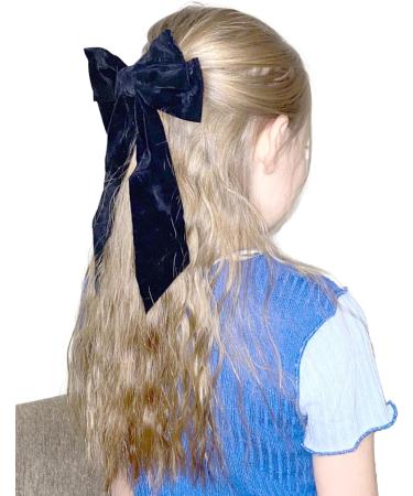 Generic Set of 2 Hair Bow Clips in Black Velvet Set of Clips for Girls Boys and Adults - Buy Online on GoSupps.com