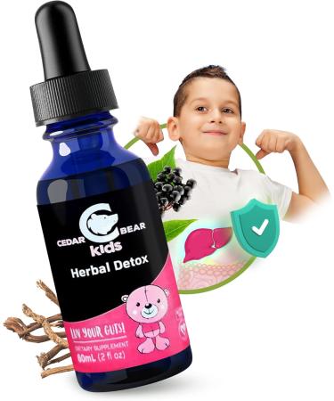 Cedar Bear Herbal Detox for Kids is a Liquid Herbal Supplement That Helps The Immune System & Protects Organs That are Often affected 2 fl oz / 60 ml 2 Fl Oz (Pack of 1) - Buy Online on GoSupps.com