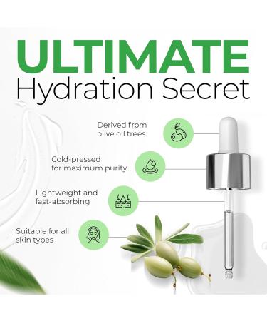 Buy 100% Pure Organic Squalane Oil for Face - Vegan Hydrating Moisturizer - Natural Non-comedogenic Facial Oil - International Shipping Available - Buy Online on GoSupps.com
