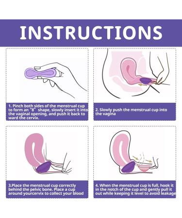 FENGQ Menstrual Disc Reusable Silicone Period Disc & Alternative to Tampons for Active Women (Purple S+L) - Buy Online on GoSupps.com