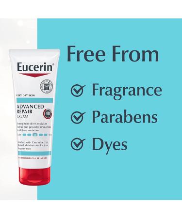 Eucerin Advanced Repair Body Cream - 8 Oz Tube for Very Dry Skin - Buy Online on GoSupps.com