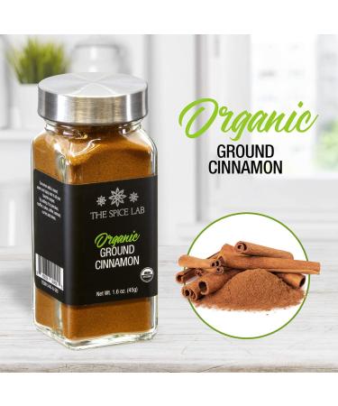 The Spice Lab Organic Cinnamon Powder - 1.6 oz French Jar | Gluten-Free & Non-GMO Cassia Cinnamon for Baking, Coffee & Meat Dishes - Buy Online on GoSupps.com