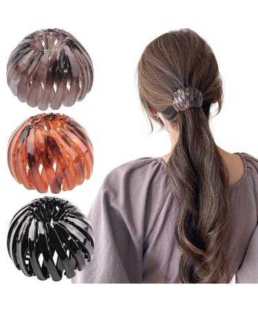 Pack of 3 Hair Clips for Women Vintage Bird Nest Hair Clips Ponytail Hairpin Curling Iron Bird Nest Hair Clip Hair Styling Tool for Women And Girls