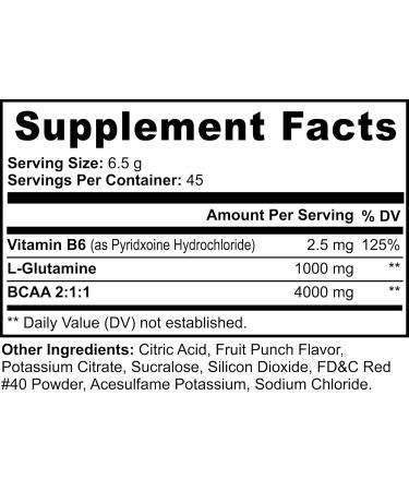 PURE LIFE BCAA Powder Fruit Punch Flavor | 45 Servings | Clean BCAA Supplement with Glutamine for Muscle Recovery & Energy | Natural Workout Support for Men & Women - Buy Online on GoSupps.com