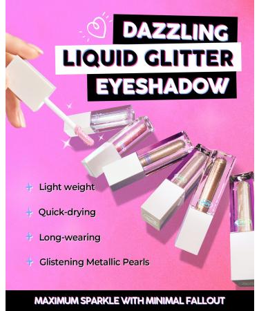AMTS True Beauty Liquid Glitter Eyeshadow - Vegan Korean Makeup for Shimmering Eyes - Kbeauty Highlighter - KDrama Inspired (05 Hotbeam) - Buy Online on GoSupps.com