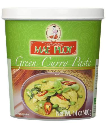 Mae Ploy Green Curry Paste, 14 oz, Pack of 1 Green Curry 14 Ounce (Pack of 1)