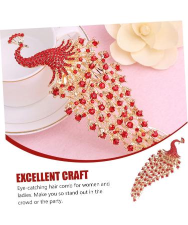 Beatifufu Peacock Crown Hair Comb Peafowl Headpieces Bridal Hair Combs Wedding Hair Jewelry Bridal Rhinestone Hair Combs Wedding Hair Combs Wedding Rhinestone Hair Combs Peafowl Hair Combs - Buy Online on GoSupps.com