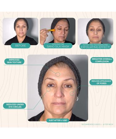 Korean Sano Silk Mask - Vegan Zombie Mask with Centella Asiatica - K Beauty One Step Face Mask for Glass Skin - Anti Aging and Pore Tightening - 4 Pack - Buy Online on GoSupps.com