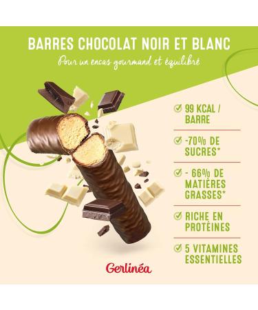 Gerlin a - Dark and White Chocolate Flavored Bars - Balanced and Protein-Rich Snack - 206079 10 Units (Pack of 1) - Buy Online on GoSupps.com