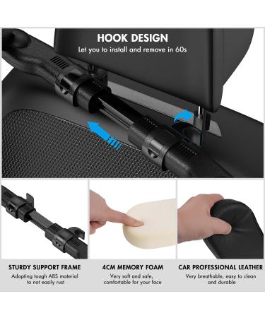 Buy Bubulii 360 Rotatable Car Headrest for Kids & Adults | Soft Snack Pillow & Neck Support | Easy Installation (Black) - Buy Online on GoSupps.com