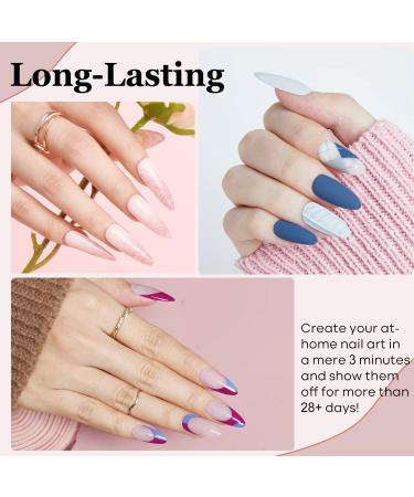 Modelones 24 Pcs Gel Polish Nail Kit - 20 Nude Pink Gray Neutral Colors - 7ml - Prep Bond Primer - Glossy & Matte Top Base Coat - Nail Art Manicure DIY Salon Gift Kit: Halloween A1 - Navy Burgundy - Buy Online on GoSupps.com
