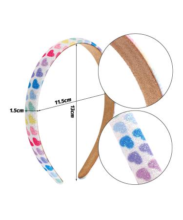 Shop Nenjindz Rainbow Heart Sequins Headbands - 8 Glittery Alice Bands for Girls - Perfect Kids Accessories Worldwide - Buy Online on GoSupps.com