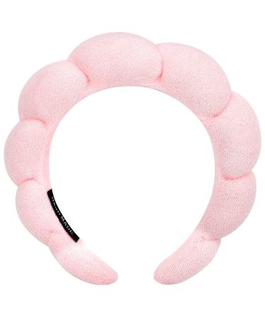 Zkptops Spa Headband for Washing Face Sponge Makeup Skincare Headband Padded Soft Hairband for Women Girls Fashion Hair Hoop Christmas Gifts Headwear Non Slip Thick Thin Hair Accessory (Pink) - Buy Online on GoSupps.com