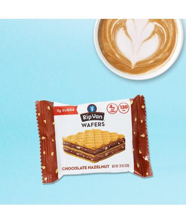 Rip Van Chocolate Hazelnut Wafer Cookies - Keto, Non-GMO, Vegan Snack - Low Carb, Low Sugar, Low Calorie - 16 Count - Buy Online on GoSupps.com