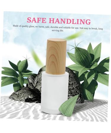 POPETPOP 1 Set Manicure Tools Push down Dispenser Bottle Cosmetic Bottle Makeup Remover Bottle Nail Polish Remover Container Empty Cosmetic Jars Glass Wooden Multipurpose Travel 10X3.5X3.5CM Yellow - Buy Online on GoSupps.com