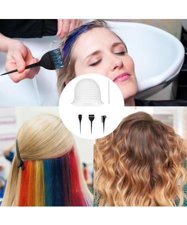 5 Piece Set Highlighting Cap Highlighting Kit Highlights Hair Dye Kit Hair Coloring Brushes And Needle Highlighting Frosting Cap Professional Salon Silicone Hairdressing Tools For Women Men - Buy Online on GoSupps.com