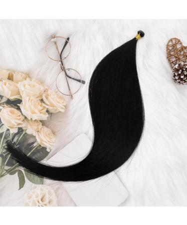 LAAVOO 60cm Black Hair Extensions - Virgin Real Hair Injections for Invisible Tress | Male Hair Injects #1 | 25g - Buy Online on GoSupps.com