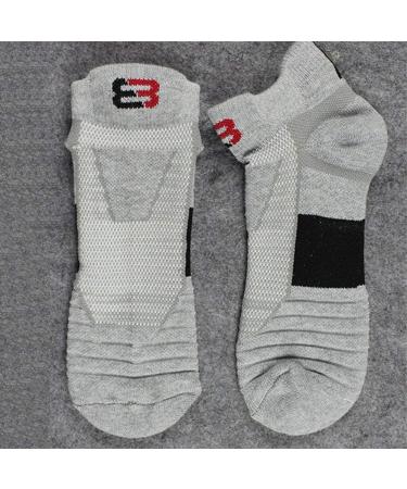 Belisy Men's Compression Athletic Socks - 6 Pack for Basketball & Running | Grey | Medium - Buy Online on GoSupps.com