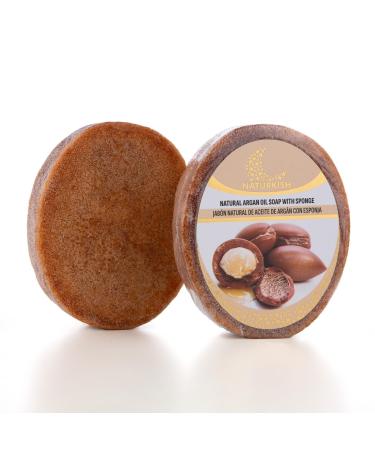 Natural Argan Oil Soap with Sponge 100% Natural and Organic