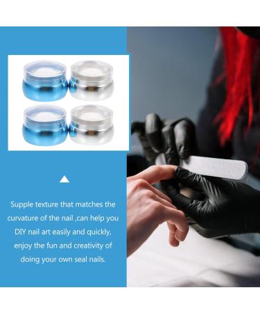 2 Sets Nail Stamp Manicure Kit - French Tip Silicone Stamper DIY Nail Beauty Accessories - Durable PVC Templates & Scraper - Buy Online on GoSupps.com