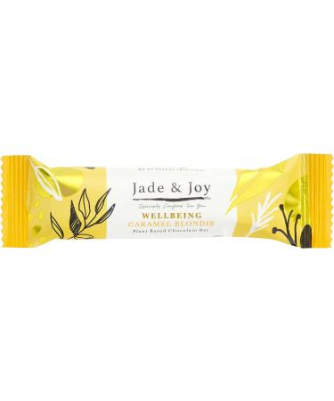 Jade & Joy Wellbeing Caramel Blondie - Low Calories High in Protein and Fibre Low in Sugar Gluten and Dairy Free - 12 x 44g - Buy Online on GoSupps.com
