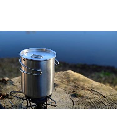 Gearland Stainless Steel Canteen Water Bottle with Nested Camping Cup - Bug Out Bag Bushcraft Gear - Buy Online on GoSupps.com