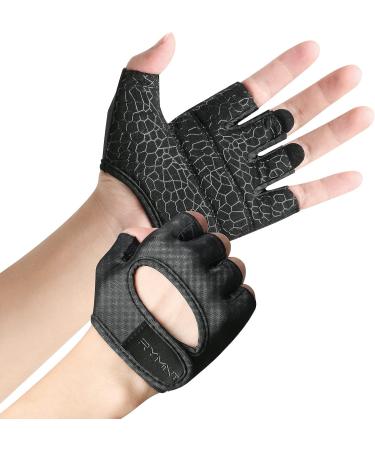 RYMNT Minimal Weight Lifting Gloves with Full Palm Protection - Black Small/XS - For Men & Women - Grip Pads for Gym Workout - Buy Online on GoSupps.com