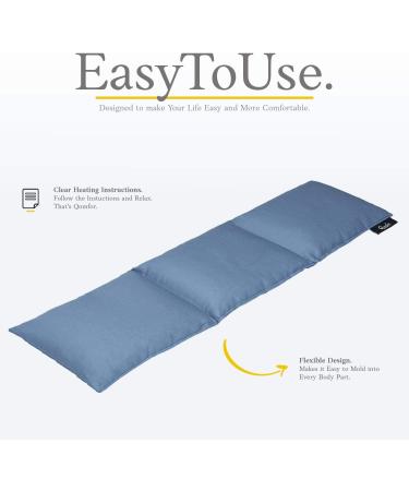 Wheat Bag for Pain Relief - Large Soothing Heat Pack Microwavable - Wheat and Lavender - Heated Neck Warmer for Neck and Shoulders Period Pain Relief and Back Pain - Comfortable Grey - Buy Online on GoSupps.com