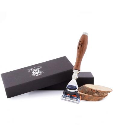 Shop Premium Safety Razor with Wooden Handle - Perfectly Designed for Men | International Shipping Available - Buy Online on GoSupps.com
