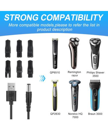 PLLype 5V USB Network Cable & 7 Plugs USB Adapter Set for Remington HQ8505 5000/7000 Series - Compatible Razor Charger Power Cable for Beard Cutters & Shavers - Buy Online on GoSupps.com