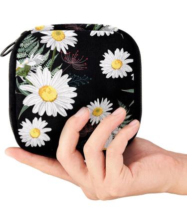 GIAPB Period Bag - Chamomile Plant Floral Color Sanitary Napkin Storage & Makeup Pouch - Buy Online on GoSupps.com