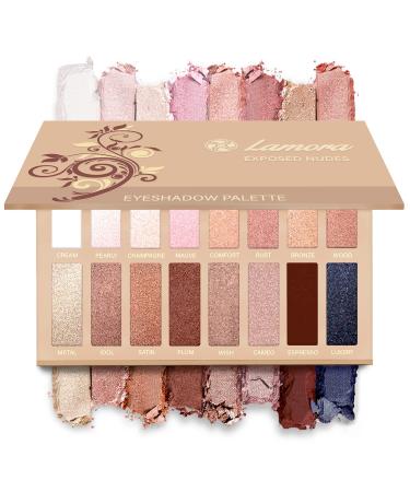 Best Pro Eyeshadow Palette Makeup - Matte Shimmer 16 Colors - Highly Pigmented - Professional Nudes Warm Natural Bronze Neutral Smoky Cosmetic Eye Shadows Nude Exposed