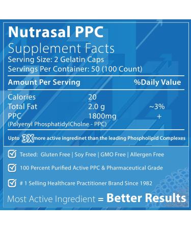 Nutrasal PhosChol PPC 900mg Choline Supplement - 100 Gelatin Capsules - Buy Online on GoSupps.com