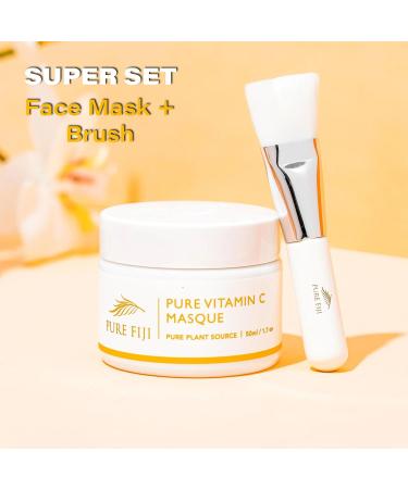 PURE FIJI Vitamin C Facial Mask Hydrating Brightening Face Mask with Kakadu Plum & Lime Extracts | Daily Skin Care Routine | 1.7oz Shop Internationally - Buy Online on GoSupps.com