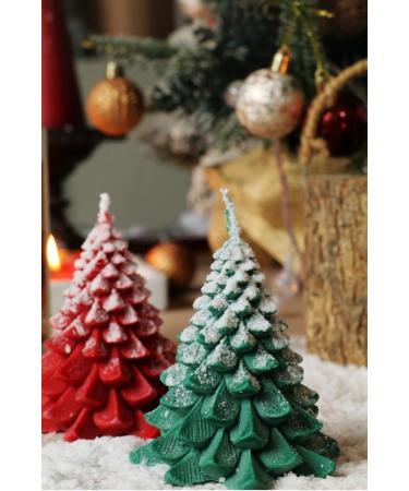 Handmade Pine Forest Scented Soy Wax Candles | Artistic Christmas Tree Gift | Aromatherapy Home Decor for Men & Women - Buy Online on GoSupps.com