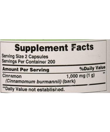 Cinnamon 500mg Capsules - Support Sugar Metabolism - 400 Count by Puritan's Pride - Buy Online on GoSupps.com