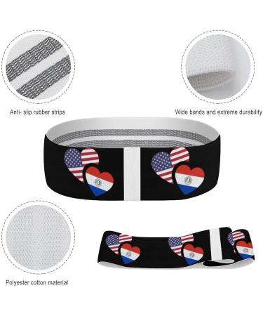 Shop Paraguay US Flag Yoga Workout Bands | Comfort Legs & Booty Resistance Straps - Ideal for Physical Therapy - Buy Online on GoSupps.com
