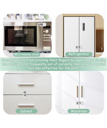EUIOOVM Childproof Refrigerator Lock - No Tools or Drill Needed for Fridge, Cabinets, Drawers, Dishwasher - Green - Buy Online on GoSupps.com